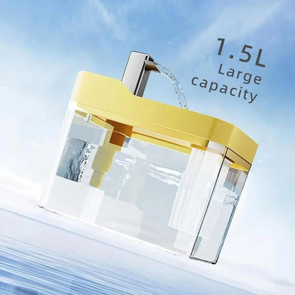 Fontaine à Eau USB pour Chat — Plastique, Pompe Silencieuse, 1.5L, Couleurs