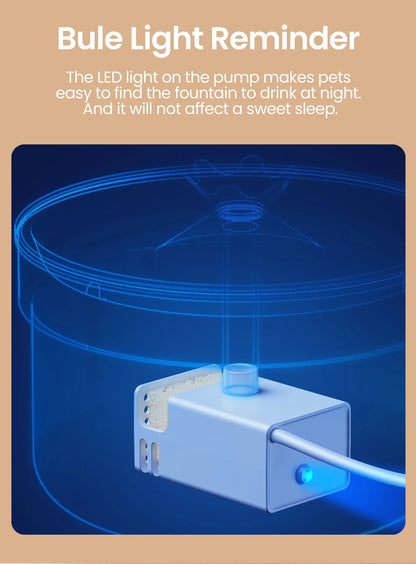 Fontaine à Eau pour Chat & Chien ROJECO — Acier Inox, Silencieuse, Filtre